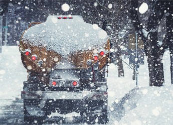 Oil Truck in Snow